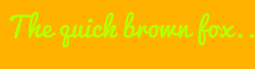 Image with Font Color B7FC00 and Background Color FFB200